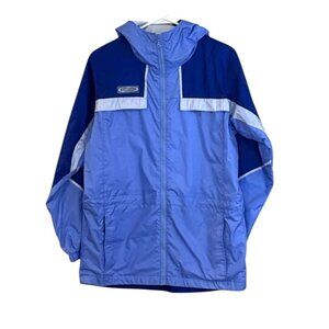 Columbia Sportswear Women's Hooded Windbreaker Jacket Tone Blue Size 14/16